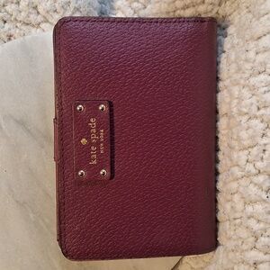 Kate Spade Berry Colored Leather Wallet